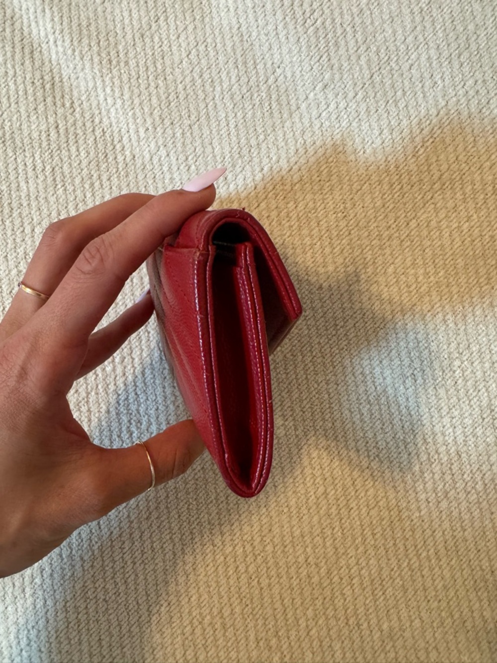 YSL Red Cassandre Wallet - Picture 7 of 8
